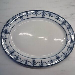 Elegant Blue and White Porcelain Dinner Plate